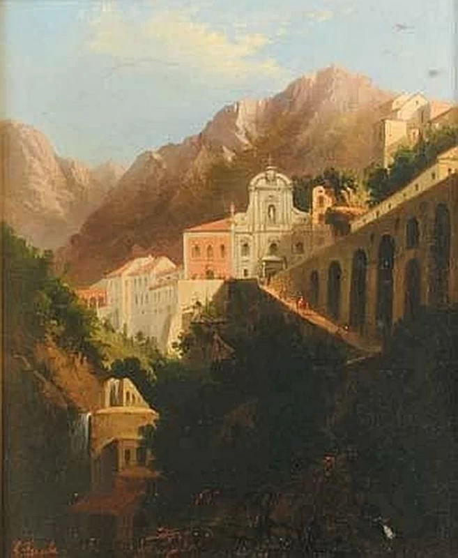 Paesaggio raffigurante Sant'Antonio a Posillipo - attribuito
